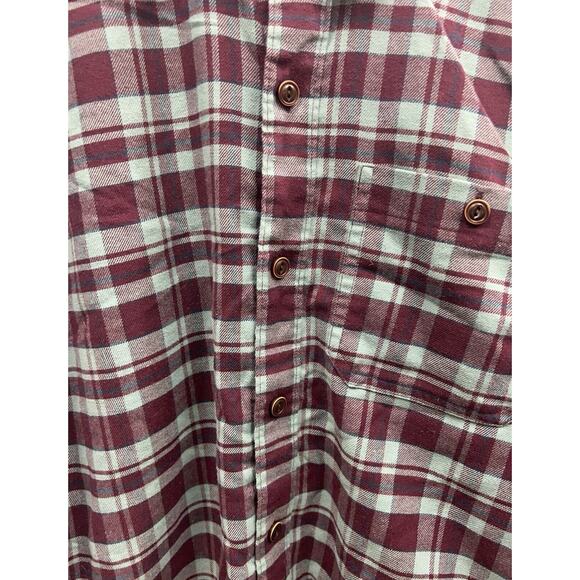 L.L. Bean Mens Chamois Button Up Shirt Traditional Fit Plaid Purple/Blue Size L - Picture 6 of 9